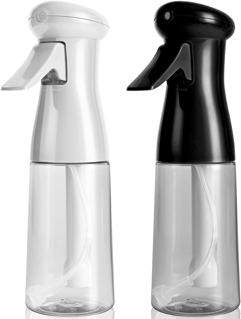 Bealee Spray Bottle For Hair, Continuous Mister Empty Spray Bottles, Ultra Fine Mist Water Sprayer for Hairstyling, Cleaning, Plants, Pets, Barbers, Salons, Essential Oil Scents - 2 Pack 6.8 OZ - Image 1